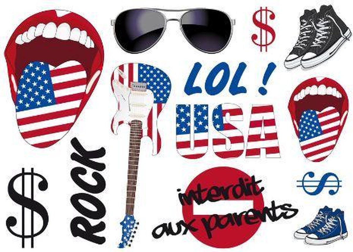 SUD TRADING - USA muurstickers - Decoratie > Stickers